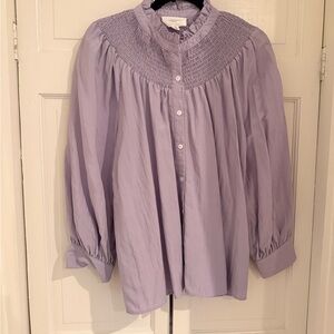 Pomander Place Lilac Smocked Blouse